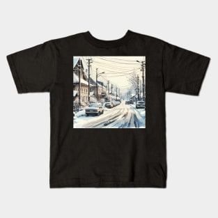 Winter Town Kids T-Shirt